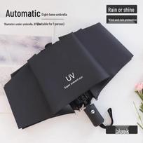 Automatinis sulankstomas skėtis: Didelis, Sustiprintas, Nešiojamas, Dvigubos paskirties suaugusiems ir vaikams - Apsauga nuo saulės ir lietaus juoda