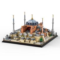 1434PCS Hagia Sophia-lstanbul Building Blocks Large scale World Famous Architecture Model Small Bricks Collection For Gift