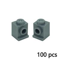 100Pcs MOC Parts 4070 Assembles Particles Building Blocks 1x1 with Headlight Brick Educational Bulk Model Compatible Leduo Toy
