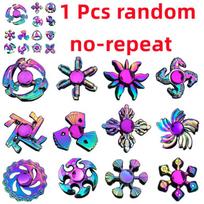 Metal Rainbow Fidget Spinner Gradient Color Mute Bearing EDC Hand Spinner Fingertip Gyro Anti-Anxiety Christmas Kids Adult Toys