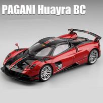 1:18 Pagani Huayra BC Alloy Sports Model Diecast Metal Racing Car Vehicles Model Collection Sound Light Simulation Kids Toy Gift raudona