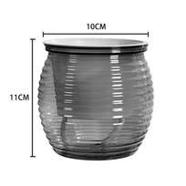 [ZYAS]Automatic Water-Absorbing Self-Watering Plant Pots Double Layer Transparent Flower Vase Plastic Home Decorations 1PC pilka spalva