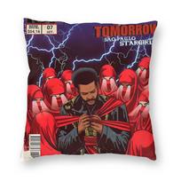 The Weeknd Hurry Up Tomorrow Pillowcase Printed Fabric Cushion Cover Decoration Pillow Case Cover Home Drop Shipping 18'' Peach skin 18*18(CM)-1Pcs