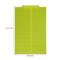 LMETJMA Rectangle Silicone Drain Mat Drying Dishes Pad Heat Resistant Slip-proof Tray Set CD001 L žalia