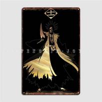 Zaraki Kenpachi Bleach Metal Plaque Poster Wall Mural Club Bar Printing Plaques Tin Sign Poster 20x30cm