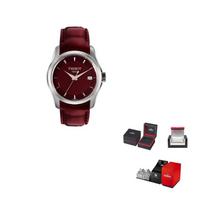 TISSOT Kutu Collection Kvarcinis Mechanizmas 100m Atsparumas Vandeniui Moteriškas Laikrodis 32mm Raudonas Laikrodžio Ciferblatas T035.210.16.371.01 Regular Watch Box
