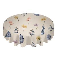 Atsparus vandeniui gėlių lapų apvalus staltiesė vestuvių vakarėliui, valgomojo stalo uždangalas, dekoracija Diameter 153cm beige