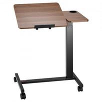 Lovos staliukas, 70x40x70.5-108.5 cm, Medis+Juoda, Reguliuojamas