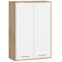 Vonios kambario spintelė Akord Fin H934 W64 2D, smėlio spalvos/balta