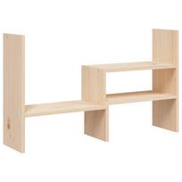 Monitor Stand (39 72) x 17 x 43 cm Solid Pine Wood