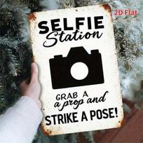 Retro Photo Booth Camera Tin Sign Vintage Wall Decor 20x30cm