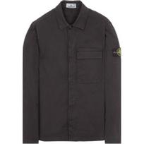 Stone Island Solid Color Patch Polo Collar Single Breasted Long Sleeve Jacket Men jackets Black 801510710-V0029 M