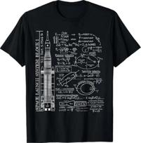 Space Launch Artemis Sls Rocket Science Equations Tshirt S