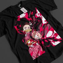 Demon Slayer Shirt Nezuko TShirt Tanjiro KNY Anime Zenitsu Top Akaza Muzan Tee S