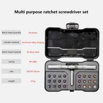 Precision Hand Tools Work 24 In 1 Multi-Purpose Ratchet Wrench Screwdriver Set Magnetic Bits Tools Set Diy Household Repair Tool ONE SIZE