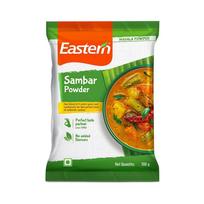 Rytų Sambar milteliai Autentiškas Pietų Indijos prieskonių mišinys Turtingas aromatas Tradiciniam daržovių troškiniui gaminti 100g Pakuotė 1 vnt. green
