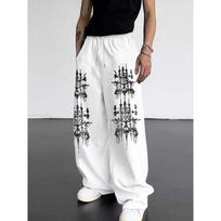 Trendy Original Gothic Men's Casual Sports Loose Straight Leg Pants Men's Comfortable Sports Wide Leg Pants S balta