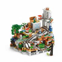 900 vnt. Minecraft kalnų urvų konstravimo kaladėlių rinkinys su minifigūrėlėmis
