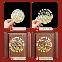 Lotus Metal Sticker Lucky Wealth Home Feng Shui Decoration Mobile Phone Stickers Car Sticker Decals auksas