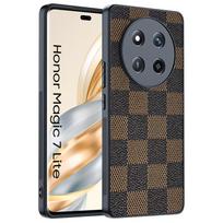 Compatible with the Honor Magic7 Lite case, plaid lambskin full-coverage, ultra-thin Magic 7 Pro protective case honor magic7lite ruda