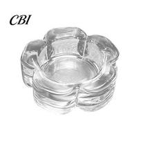 Ambient Light Candle Holder Glass Flower Tealight Holder, Plum Blossom Shape for Home Party Decor, Wedding Table Centerpiece Decorative A