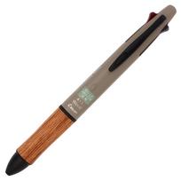 PILOT Pen Wood Ink Mechanical Pencil Soil Beige BH41FW155SBE Multi-function 4+1 Oil-based 0.5mm (Black, Red, Blue, Green) + 0.5mm
