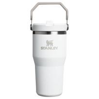 Stanley IceFlow Flip Straw 2.0 Tumbler 0.6L White Foldable Straw Vacuum Insulated Stainless Steel Portable Travel Cup balta