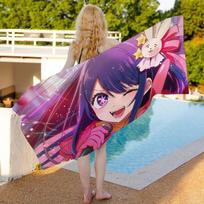 Anime O-Oshi No Ko Bath Towel Microfiber Soft Water Absorbing Breathable For Girl Kids Decorative Cartoon Beach Towel Cotton 30x30cm