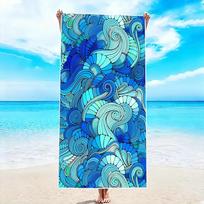 Colorful Stained Glass Mosaic Print Microfiber Quick Dry Sand Resistant Beach Towel For Summer Pool Seaside Swimming 50x100cm