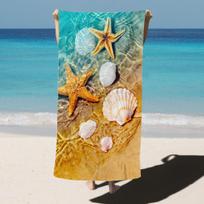 Quick Dry Sandproof Ocean Beach Towel, Starfish Turtle Pattern Design, Soft Absorbent Perfect For Summer Swimming Travel Camping 80 160cm&1pc