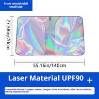 For Wuling Bingo Ev    Laser Windshield Sunshade Uv Reflective Front Windshield Heat Shield Foldable
