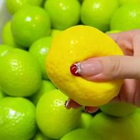 Handmade Crispy lemon Stress Ball Squeeze Toy, Color-Changing Mango Squishy Fidget Ball, ASMR Sensory Stress Relief Toy