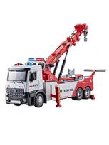 1:18 Engineering Car Alloy Toys Model Metal Diecasts Rescue Wrecker Vehicle Doors Opened Pull Back Car Model Educational Gifts raudona