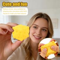 Jumbo Cheese Stress Ball Big Cheese Cube Squishy Soft Shapeable Squeeze Ball Non-Bounce Fidget Toy ASMR Sensory Anti-Stress Gift One Size geltona