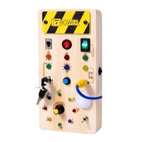 Kids Early Education Toys Electronic Led Light Baby Wooden Sensory Busy Board Montessori  For Toddler Christmas Gifts