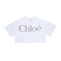 Chloe Kids Crop Logo T shirT 117 Nk C20859 C20859 117 (10A)
