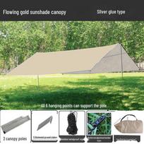 Heavy-Duty Black Oxford Cloth Tarp: Portable, Rainproof, Sunshade for Outdoor Camping, Picnic, Beach, Courtyard Other