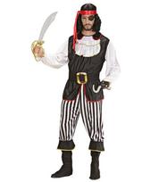 „PIRATAS“ (paltas su žabotu, kelnės, diržas, batų užvalkalai, galvos juosta)