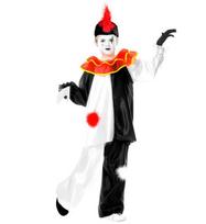 Kostiumas "pierrot" klounas, juodai-baltas, 116 dydis