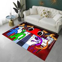 Game R-Rainbow Friends Cartoon Carpet Rug for Playroom Bedroom Living Room Sofa Home Decor,kid Area Rug Non-slip Floor Mat 40x60cm