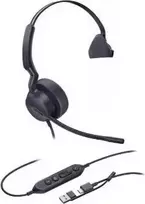 Yealink UH42 Mono 1308240 ausinės – USB-C/USB-A – monofoninės – triukšmo slopinimas – 35 mm garsiakalbis – plačiajuostis garsas – sukama ausinė – juodos