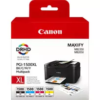 Canon PGI-1500XL didelės talpos rašalo kasetės komplektas BK/C/M/Y