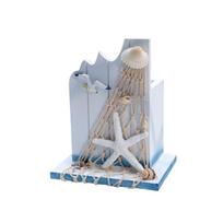 Mediterranean Style Pencil Storage Box Large Capacity Pen Container  Office Desktop Decoration Style 1
