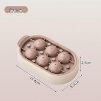 6-Cell Sphere Ice Mold, Food-Grade Press-Type Tray for Homemade Ice