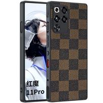Applicable to Nubia Red Devils 11Pro mobile phone case, plaid lamb leather all-inclusive 10Pro + ZTE protective case red magic 11 pro ruda
