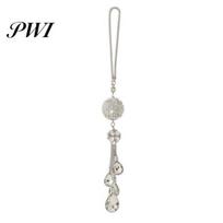 Shiny Car Mirror Charm Sparkling Rhinestone Pendant Stainless Steel with Refractive Faux Compliment-worthy Crystal Ball for Compliments A Glamorous balta
