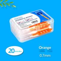 20Pcs/Box Interdental Brush Dental Teeth Brush Oral Cleaning Tool Removes Food And Plaque Cleaning Tools Soft Micro Brushes violetinė