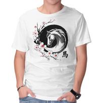 Unisex Crew Neck T-Shirt Year Of The Horse Graphic Short Sleeve Casual Tee XXXL