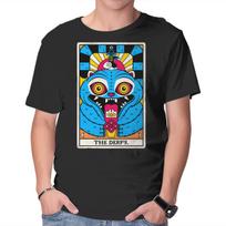 Unisex Crew Neck T-Shirt Derpy Tarot Card Graphic Short Sleeve Casual Tee XXL
