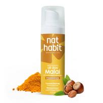 Nat Habit Turmeric Face Malai Cream With Nutmeg For Skin Glow And Pigmentation Control Daily Rejuvenating Moisturizer 30g